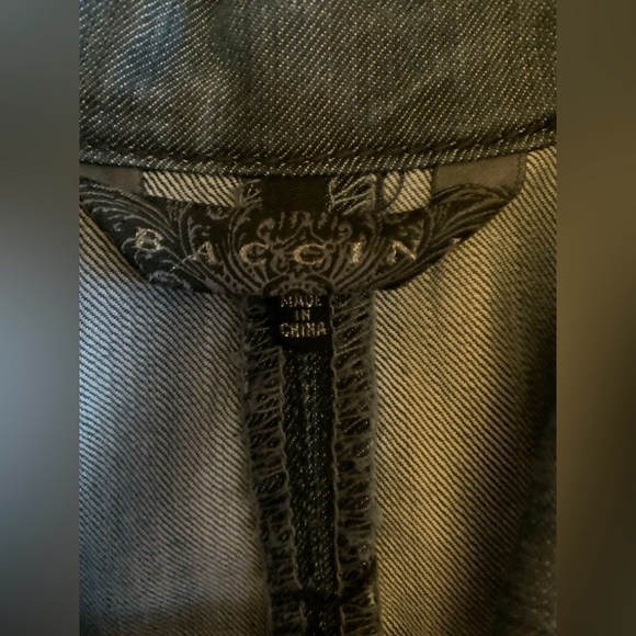 Denim belted jacket mid length - Picture 5 of 6